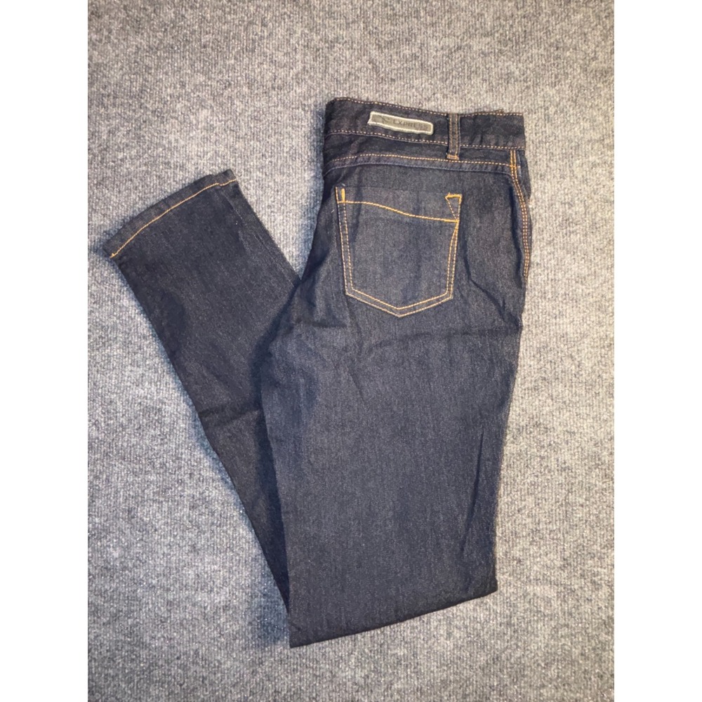 Express Jeans Womens Size 6 Blue Denim Streetwear Dark Wash Stretch Skinny Leg